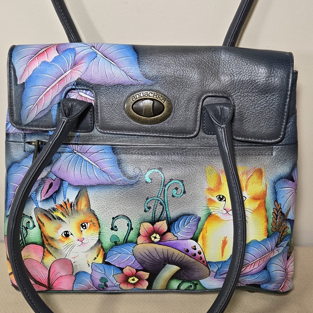 Anuschka Hand-Painted Leather Bag - Multicolor